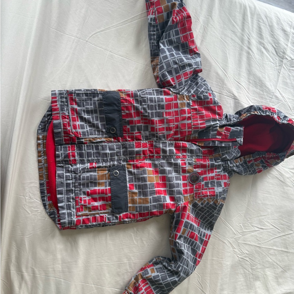 Tag Kids Raincoat - Red, Black, and Gray